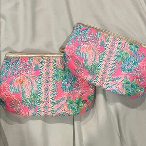 Floral Pink Cosmetic Bag Set by Lilly Pulitzer